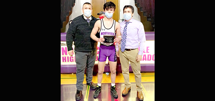 Tornado Wrestlers Face Off Against Oxford-Greene; Norwich’s Brown Grabs 100th Win On Senior Night